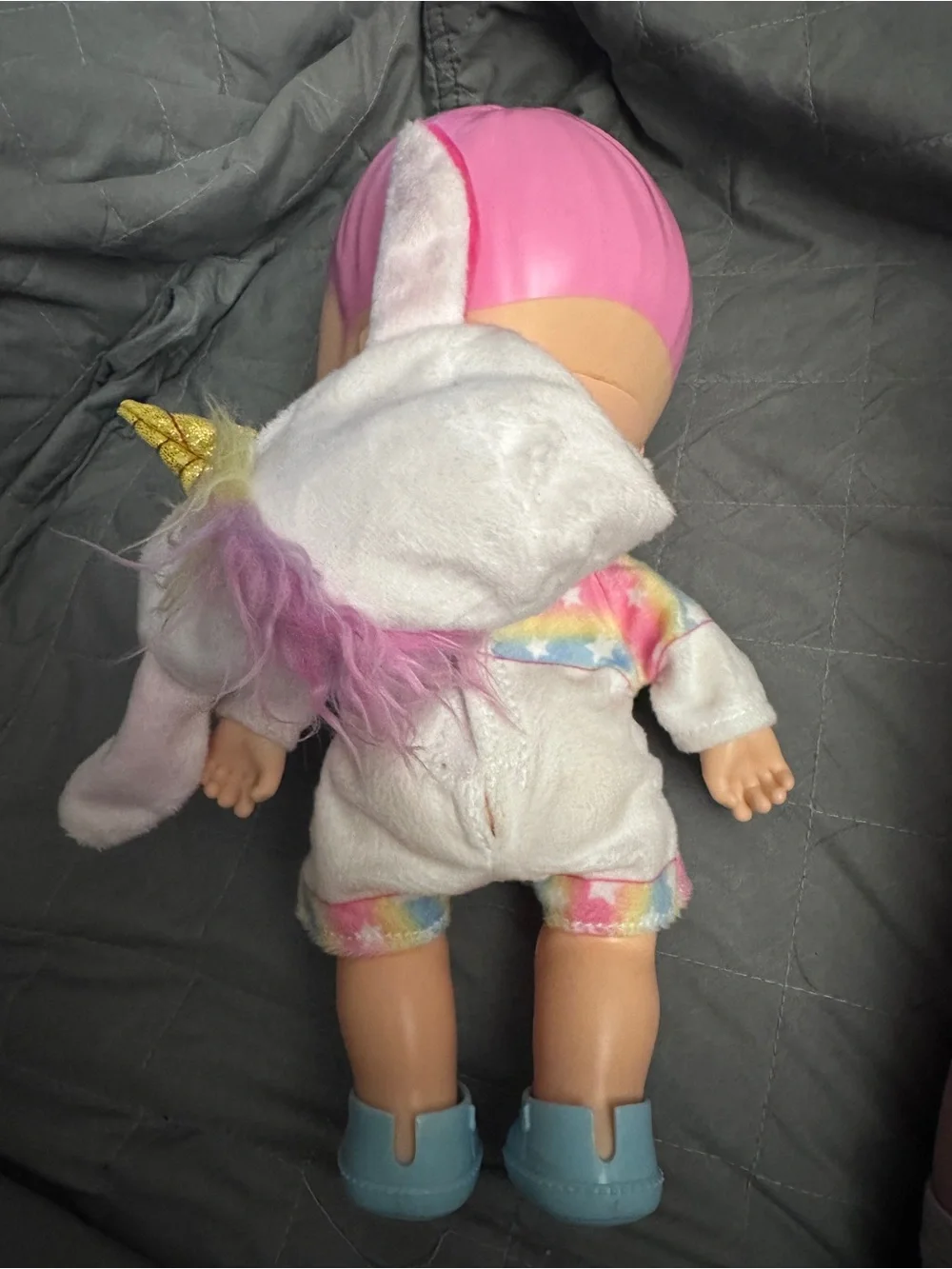 Crybaby Unicorn Baby Doll with Light-Up Pacifier